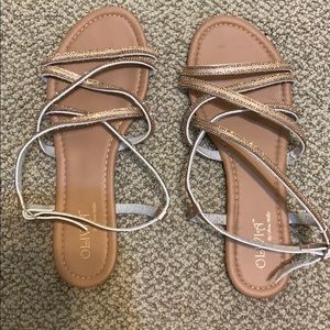 Gold Sandals. Never Worn